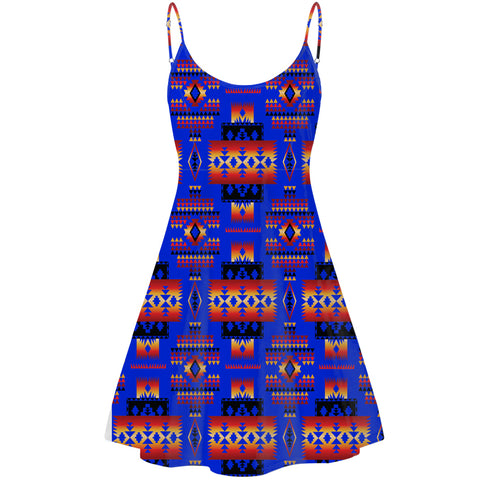 Powwow Store gb nat00046 06 dark blue native tribes pattern native american strings dress