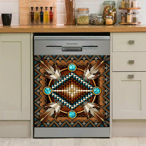 Powwow Store gb nat00023 04 mandala brown native dishwasher cover