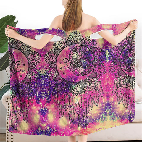 Powwow StoreBR0001Dreamcatcher Color Women Wearable BathRobe