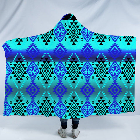 Powwow StoreHDB004 Pattern Native American Design Hooded Blanket