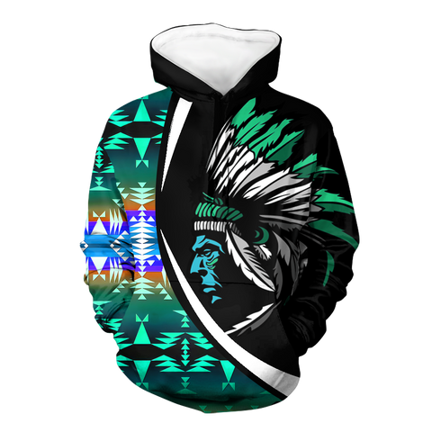 Powwow StoreHD000431 Pattern Native Pride 3D Hoodie