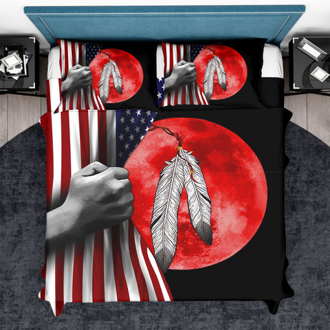 Powwow Store flag blood feather bedding sets