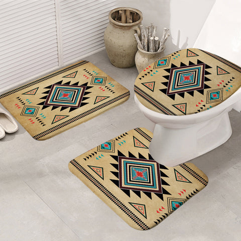 Powwow Store gb nat00076 southwest symbol native american bathroom mat 3 pieces