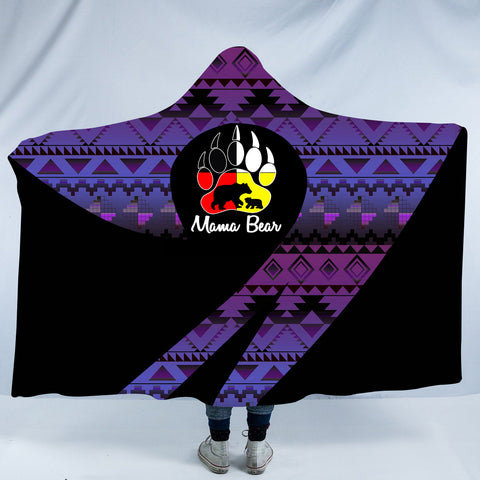 Powwow StoreHDB0079 Pattern Native American Design Hooded Blanket