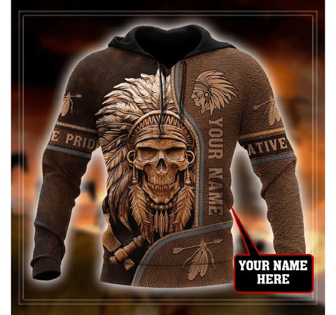 Powwow StoreHD000260 Pattern Native Pride 3D Hoodie