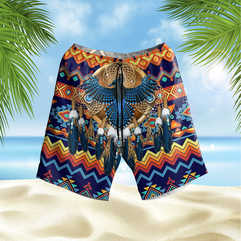 Powwow StoreGBHS00015 Pattern Color Thunderbird Hawaiian Shorts