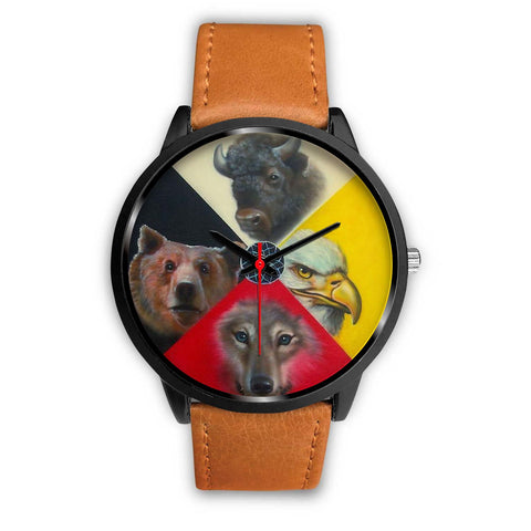 Animal Medicin Wheel Native American Watches - ProudThunderbird