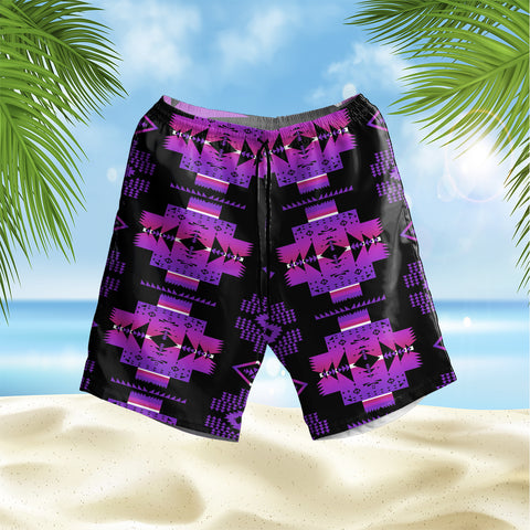 Powwow StoreGBNAT00720 Pattern Native Hawaiian Shorts