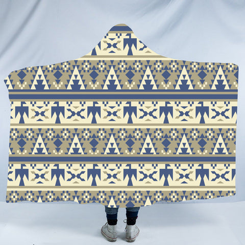 Powwow StoreHDB014 Pattern Native American Design Hooded Blanket