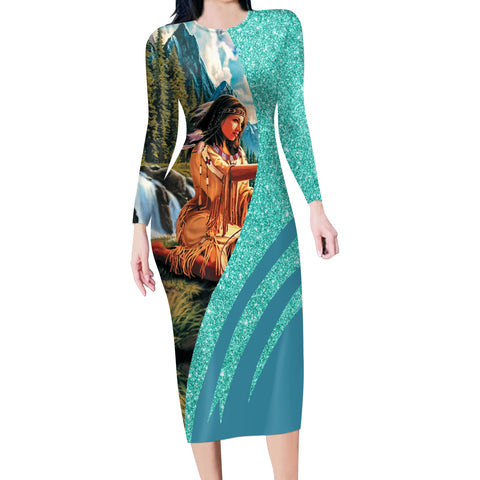 Powwow Store gb nat00050 wolves native women body dress
