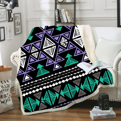 Powwow Store gb nat00578 neon color tribal blanket