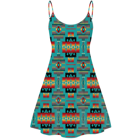 Powwow Store gb nat00046 01 blue native tribes pattern native american strings dress