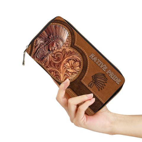 Powwow Store2ABHTD020008 Pattern Native Long Wallet