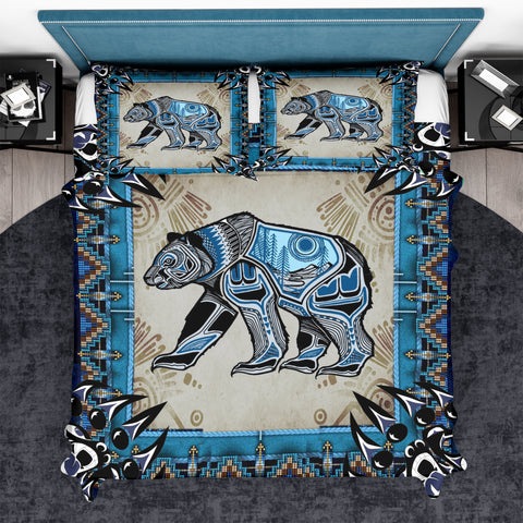 Powwow StoreGBNAT00632 Bear Symbol Native Bedding Set