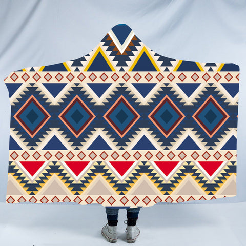 Powwow StoreHDB018 Pattern Native American Design Hooded Blanket