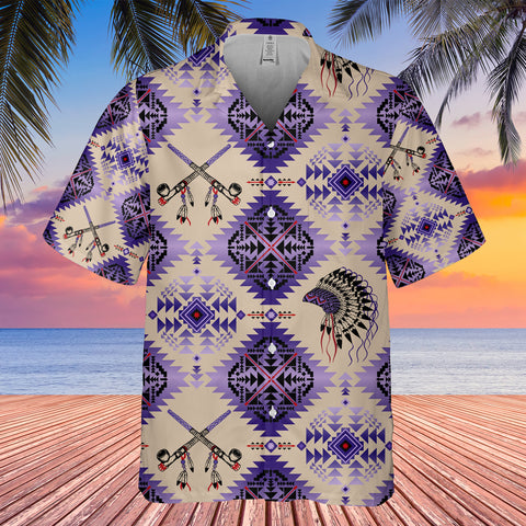 Powwow StoreGBHW00022 Pattern Black Hawaiian Shirt 3D