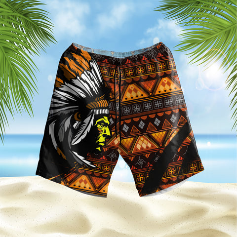 Powwow StoreGBHS00044 Pattern Native Hawaiian Shorts