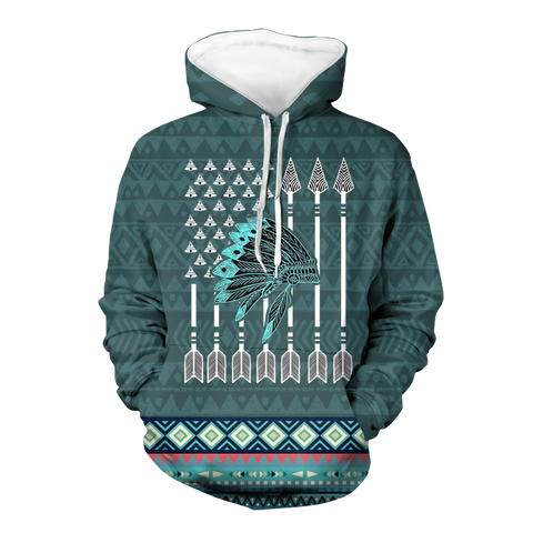 Powwow StoreCopy of HD000115 Native American Pride 3D Hoodie