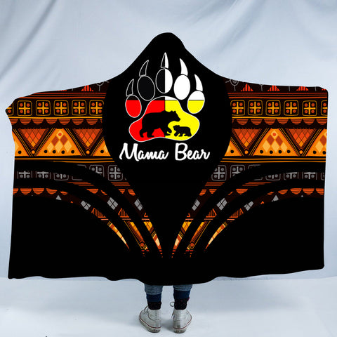 Powwow StoreHDB00107 Pattern Native American Design Hooded Blanket