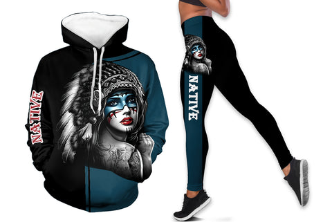 Powwow Store hd003 native girl hoodie legging set