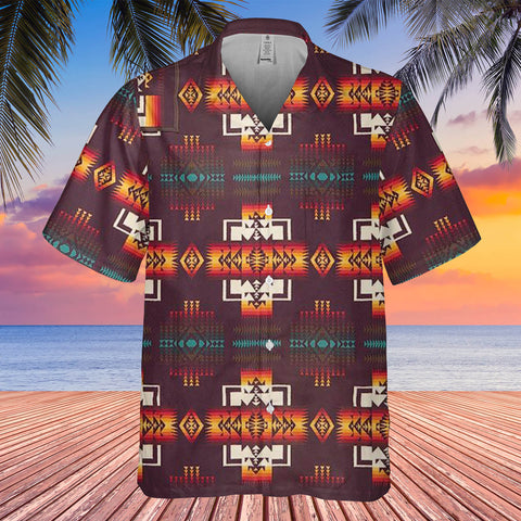 Powwow StoreGBHW000133 Pattern Native Hawaiian Shirt 3D