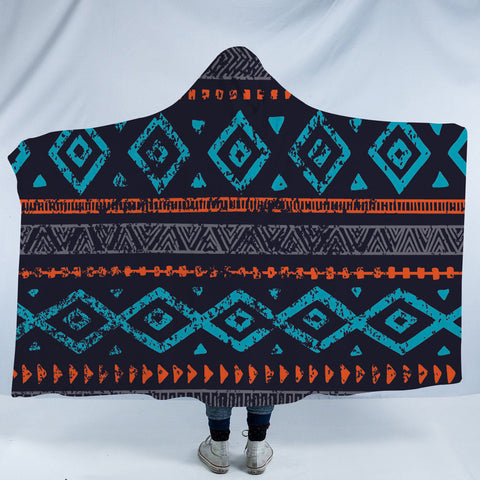 Powwow Store gb nat00598 geometric seamless pattern hooded blanket