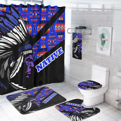 Powwow StoreBS000112 Pattern Native American Bathroom Set