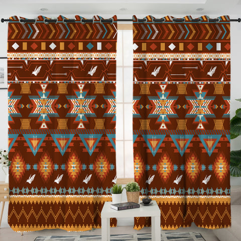 Powwow Store gb nat00580 pattern with birds living room curtain