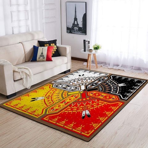 Medicine Wheels Flag Native American Area Rug - Powwow Store