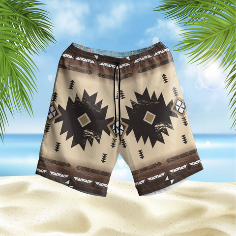 Powwow StoreGBHS00038 Pattern Native Hawaiian Shorts