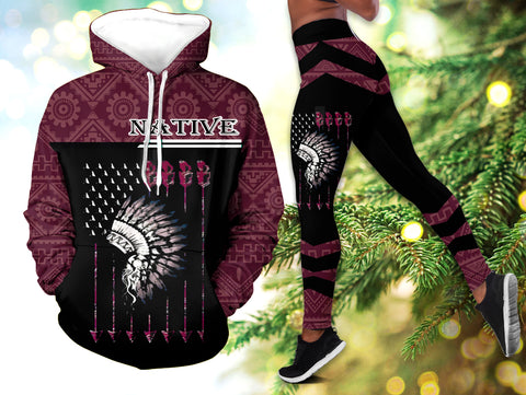Powwow StoreHLS0024 Native American 3D Hoodie Legging Set