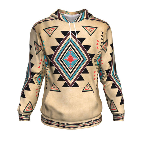 Geometric United Tribal Of Native American Design 3D Pullover Hoodie - ProudThunderbird