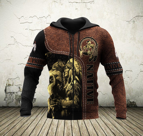 Powwow StoreHD000133 Native American Pride  3D Hoodie