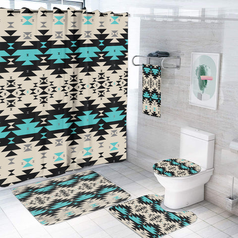 Powwow Store gb nat00606 geometric seamless bathroom set