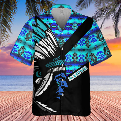 Powwow StoreGBHW000151 Pattern Native Hawaiian Shirt 3D