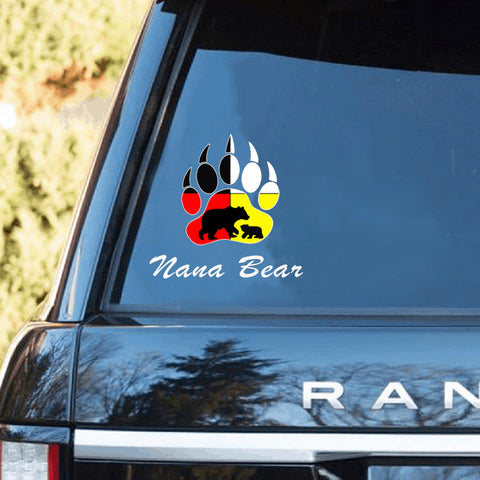 Powwow Store nana bear native decal car sticker