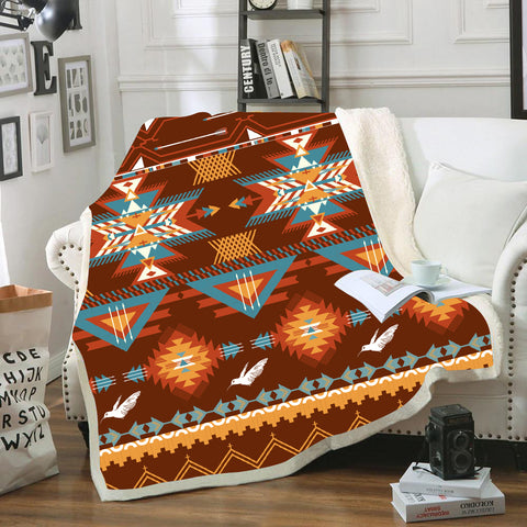 Powwow Store gb nat00580 pattern with birds blanket