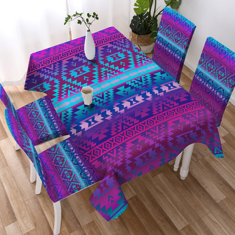 Powwow StoreGBNAT00701 Pattern Color Native Tablecloth