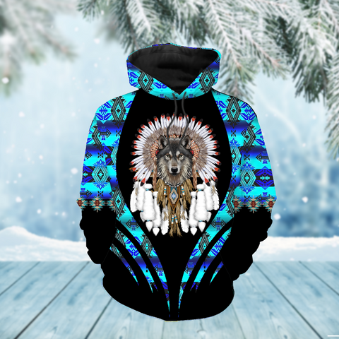 Powwow StoreHD00026401 Pattern Native Pride 3D Hoodie