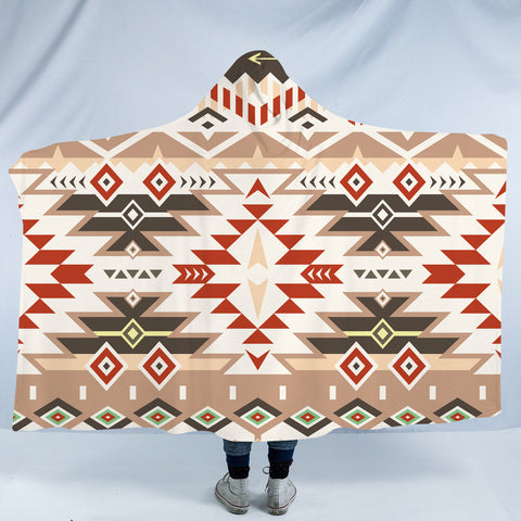 Powwow StoreHDB057 Pattern Native American Design Hooded Blanket
