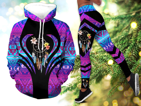 Powwow StoreHLS0052 Pattern Native 3D Hoodie Legging Set