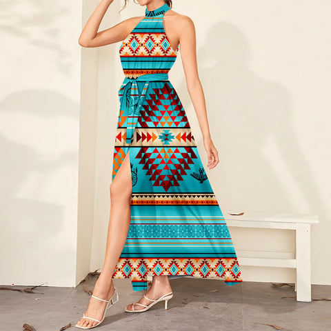 Powwow Store gb nat00087 02 blue thunderbird dress maxi ligation