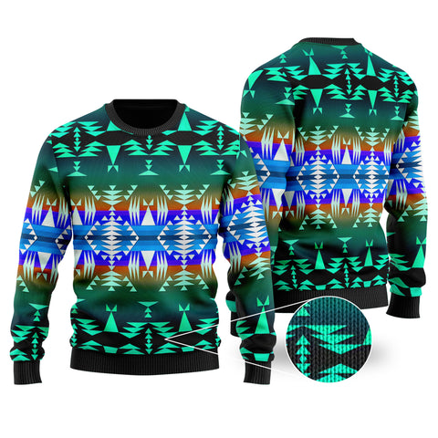 Powwow StoreGBNAT00654 Pattern Native Tribals Sweater