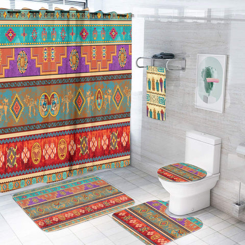 Powwow Store gb nat00619 pattern color native bathroom set
