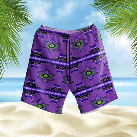 Powwow StoreGBHS00019 Pattern Native Hawaiian Shorts
