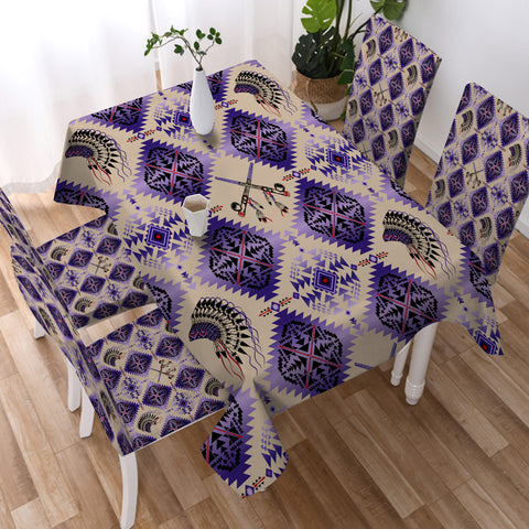 Powwow StoreGBNAT00744 Pattern Tribal Native Tablecloth