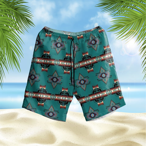 Powwow StoreGBHS00021 Pattern Native Hawaiian Shorts
