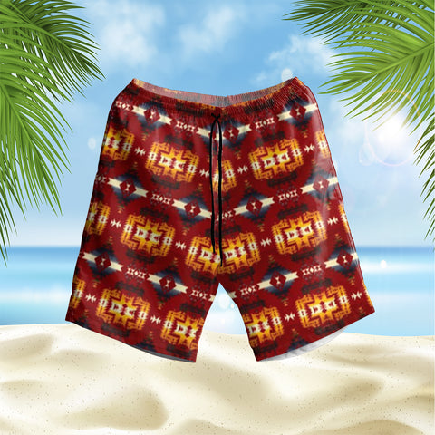 Powwow StoreGBHS00026 Pattern Native Hawaiian Shorts