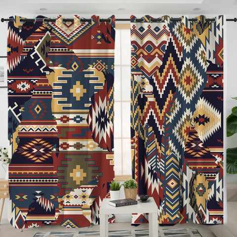 Powwow StoreLVR0036 Pattern Native American Living Room Curtain