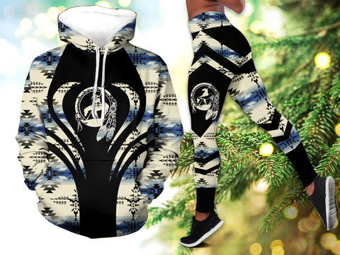 Powwow StoreHLS0064 Pattern Native 3D Hoodie Legging Set
